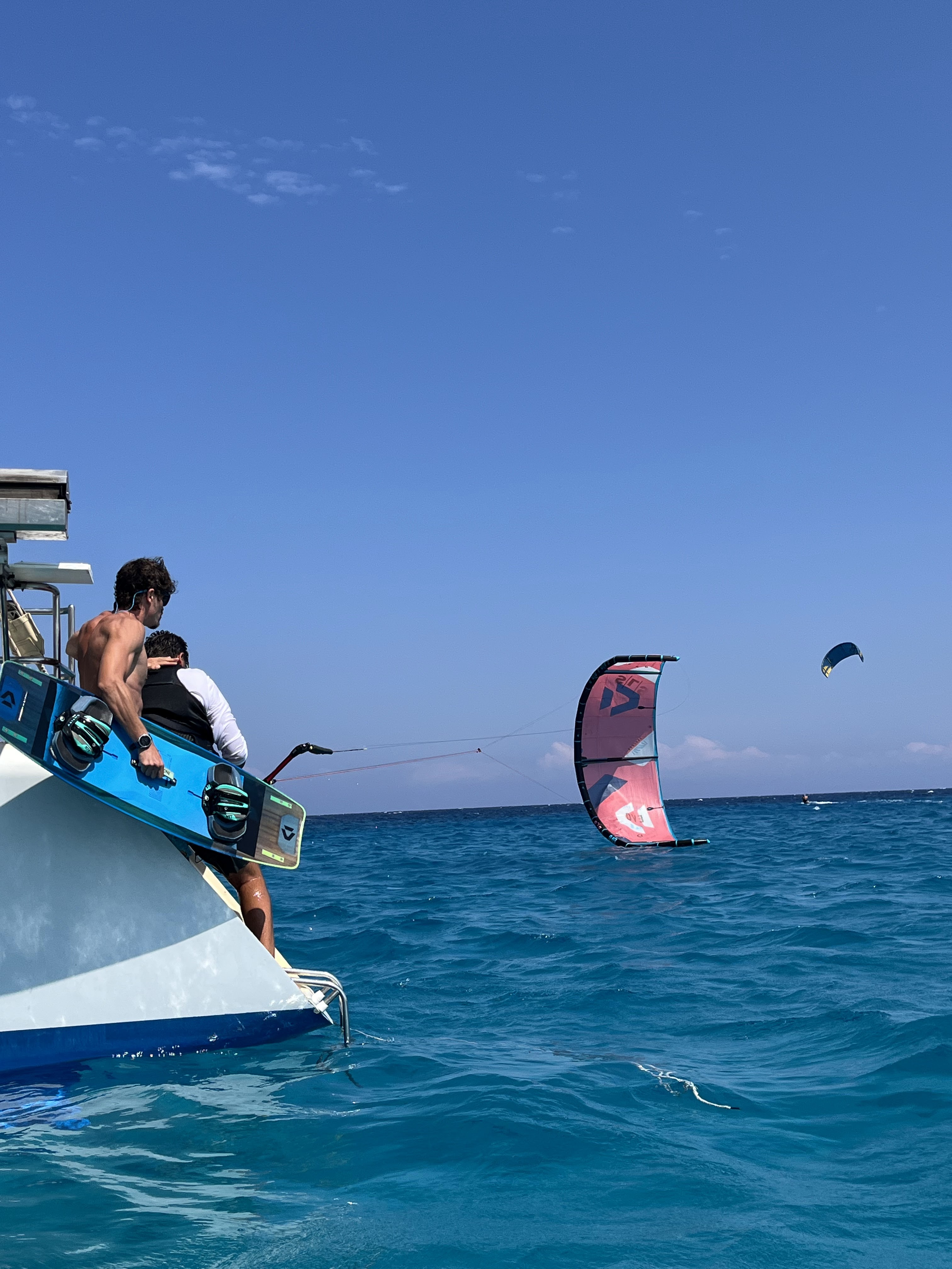 Aerial view turquoise water
