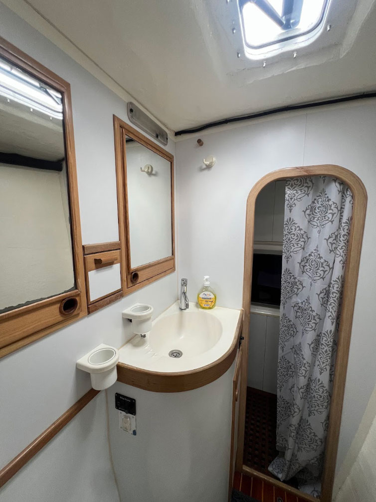 Catamaran sailing Greece